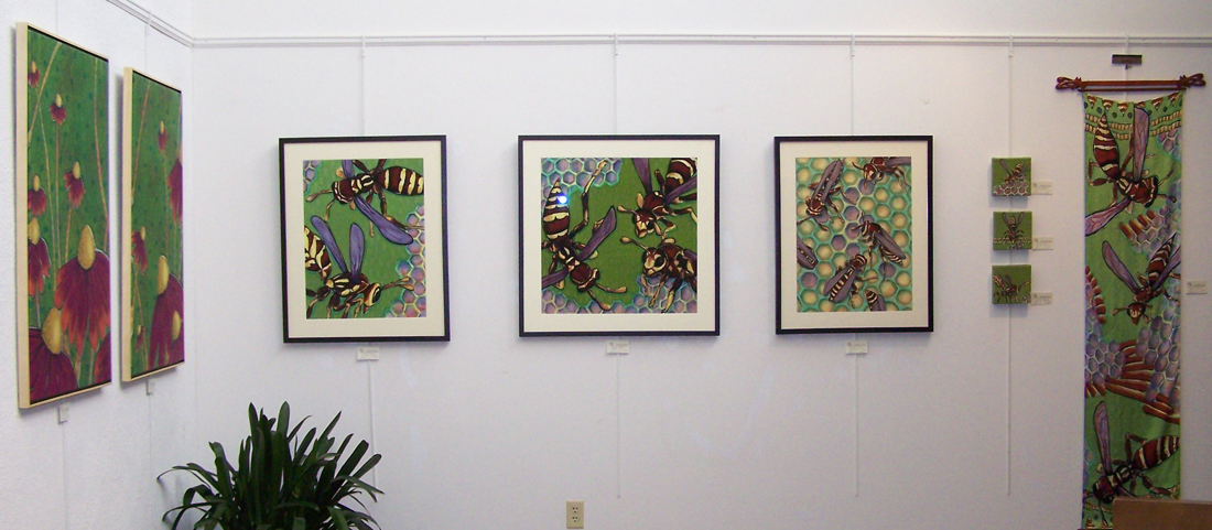 Cheri Reckers, silk painting exhibition