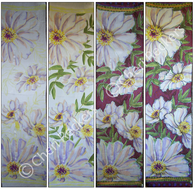 Cheri Reckers, silk painting, step-by-step