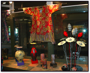 Cheri Reckers, silk painting wearable art exhibition