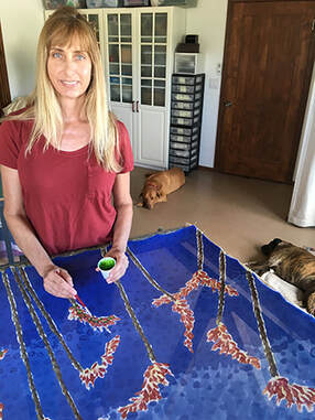Cheri Reckers, silk painting studio